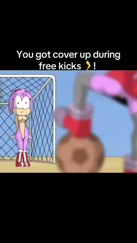 Reason why women ad men should cover up during free kicks 🦵! #Soccer#football #freekick #amyrose #sonic