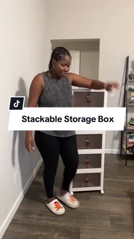 If you’ve been need extra storage but don’t have the space for big stackable storage boxes this one is on the smaller side but still feels spacious! #stackablestorage #uforu  #organizedhome #newyearorganization #tiktokshopcybermonday 