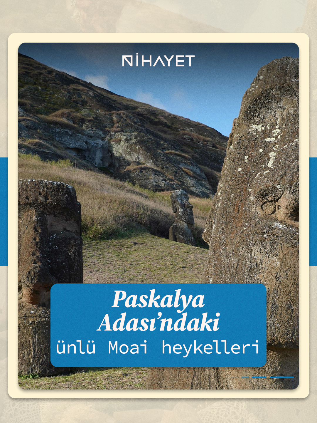 Paskalya Adası’ndaki ünlü Moai heykelleri 🗿 👀 Yaklaşık 500 ila 1000 yıl önce adanın yerli halkı tarafından volkanik kayalardan yontulan bu heykellerin nasıl taşındığı ise hâlâ gizemini koruyor.