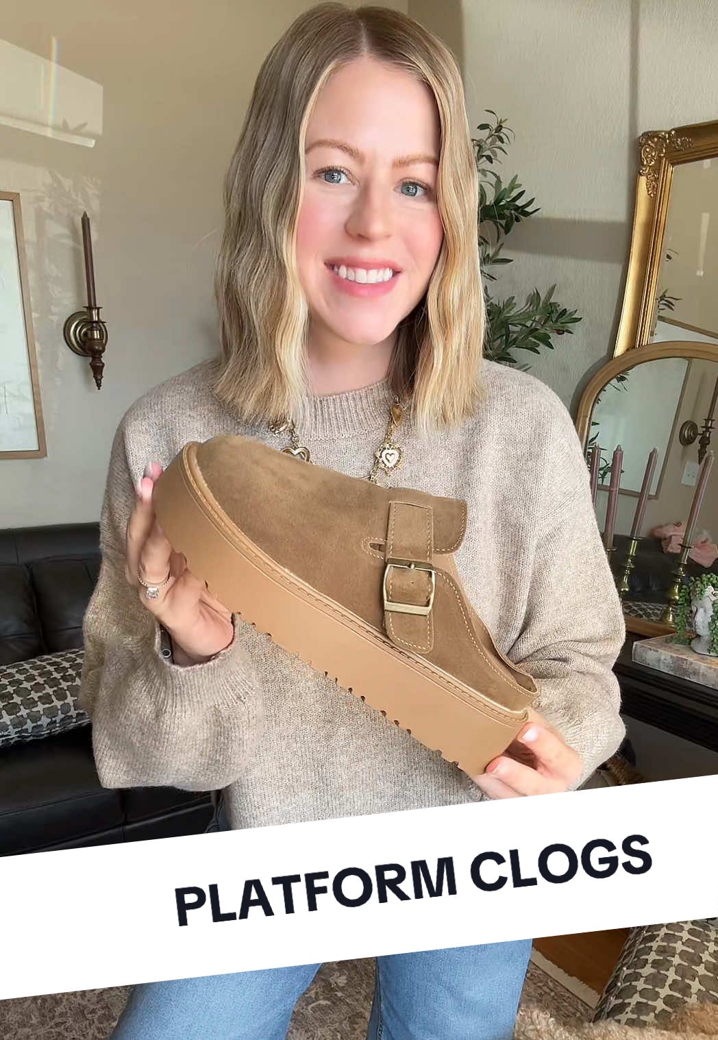Platform clogs are everywhere for fall and these are so cute and comfy! 🤎🍂 #platformclogs #clogs #fallshoes #fallfashion #shoes 