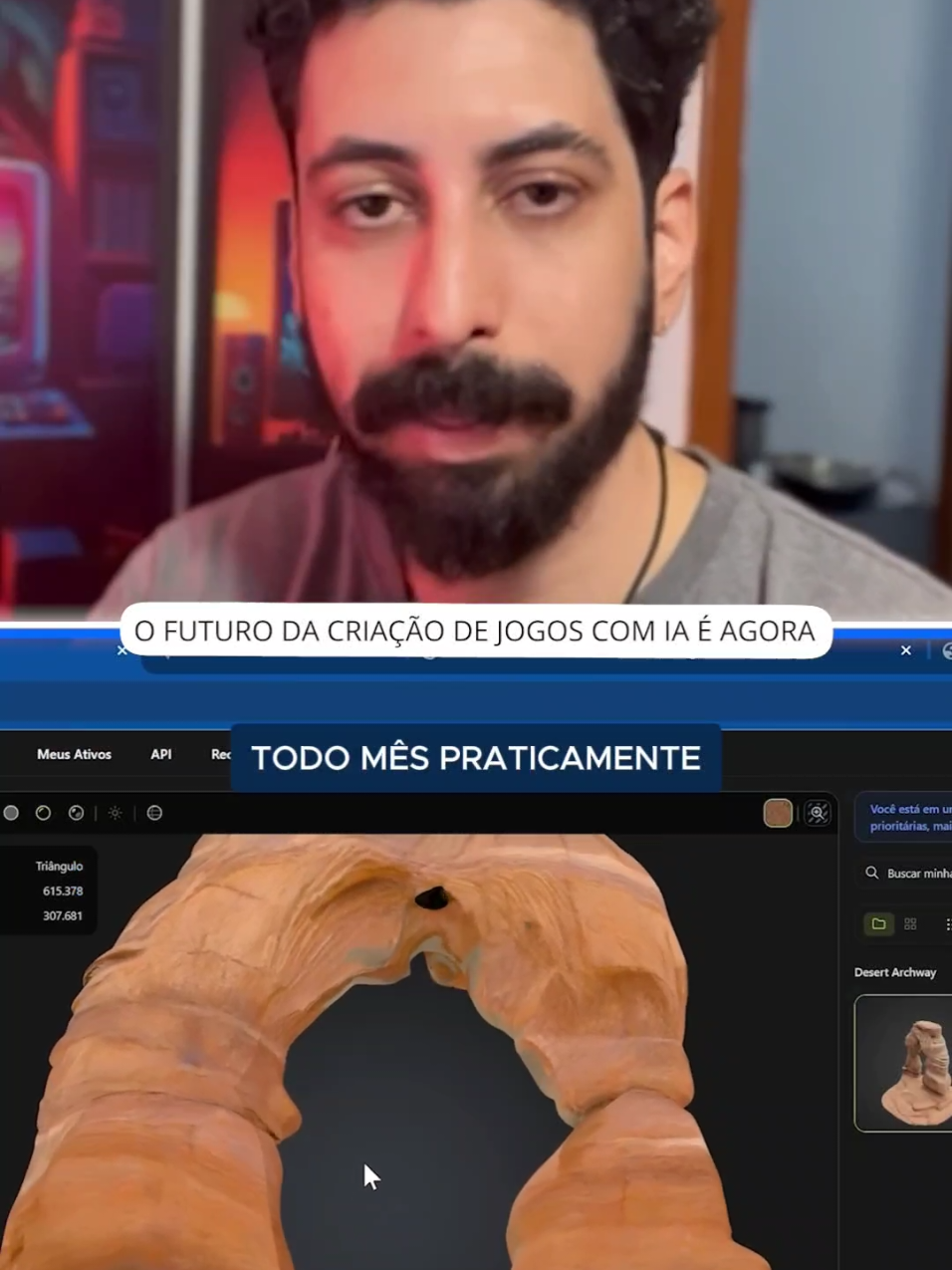 De horas a segundos, agora a IA cria qualquer objeto 3D que você descrever, RAPIDAMENTE!  Essa tecnologia está facilitando demais a vida dos criadores de jogos.  Qual item você pediria para a IA criar? #InteligenciaArtificial #Modelagem3D #JOGOSCOMIA