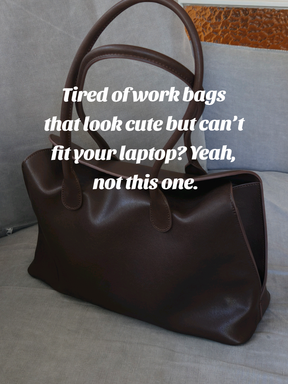 Tired of work bags that look cute but can’t fit your laptop? Yeah, not this one.#fayecreations #leatherbag #SmallBusiness #handmade 