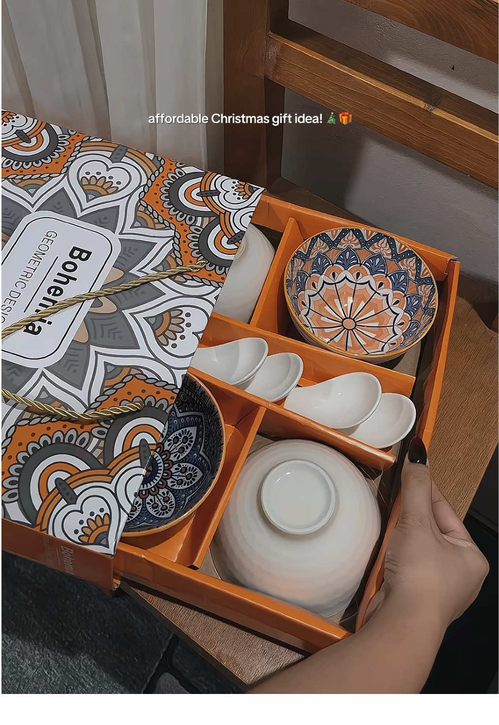 perfect gift idea this coming Christmas🎁🎄 #ceramicbowl #christmasgift #gift #bowlset #bohemian 