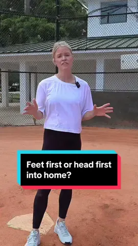 Clips from my latest YouTube video “should you go feet first or head first into home?” I know some won’t agree with this but I’ve seen so many bad injuries when players go head first that I personally feel feet first is the way to go. Now, if the catcher isn’t too close to the plate, I don’t mind it.  #softball #baseball #sliding #catcher 