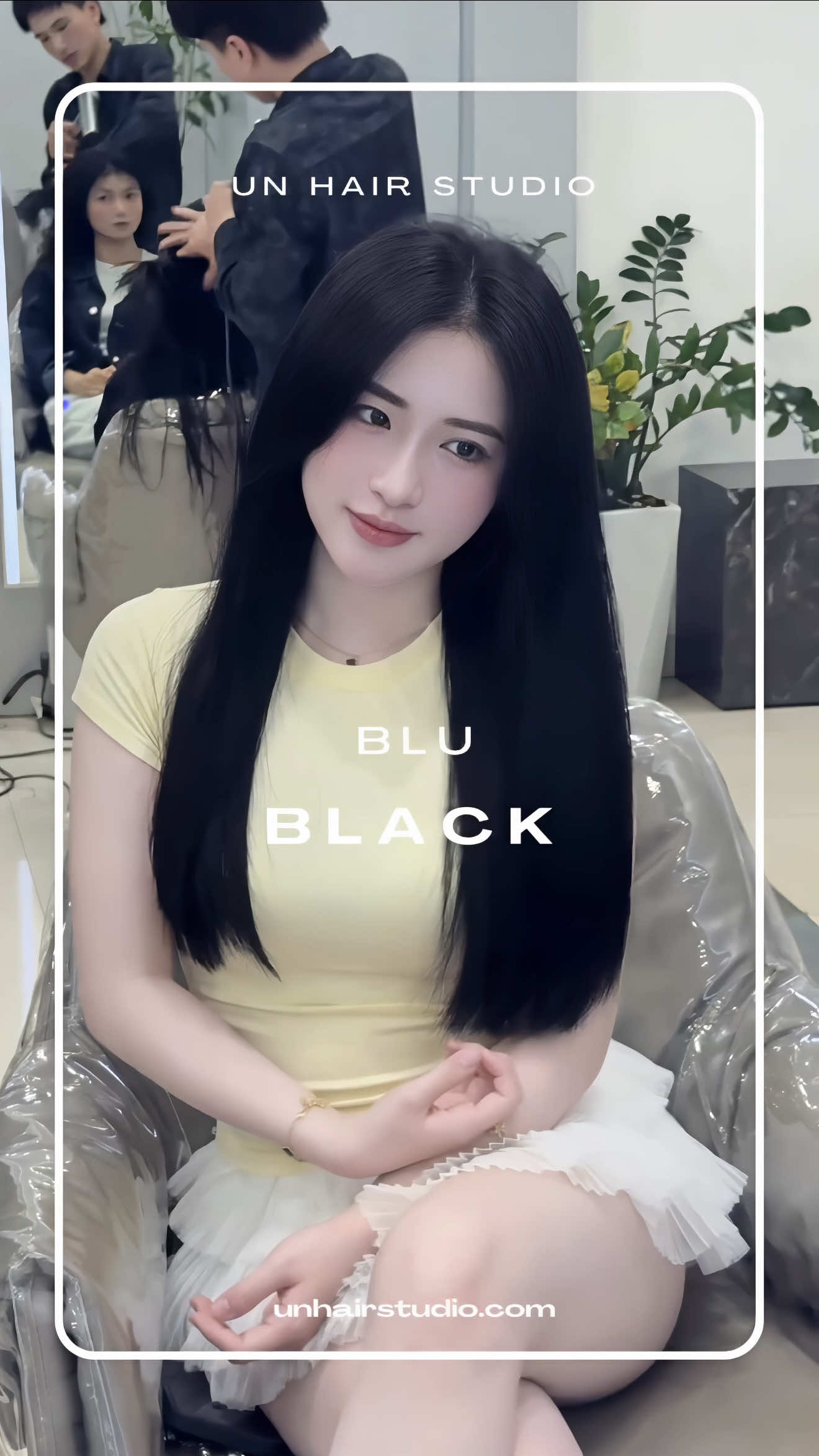 Màu Nhuộm Xanh Đen “ THUẦN CHAY “ Xinh Đẹp Dịu Dàng Chuẩn Nhuộm Tóc An Toàn #UNHairStudio #nhuomthuanchaybmt #reviewtocdepbmt #salontocbmt #mautocxanhden 