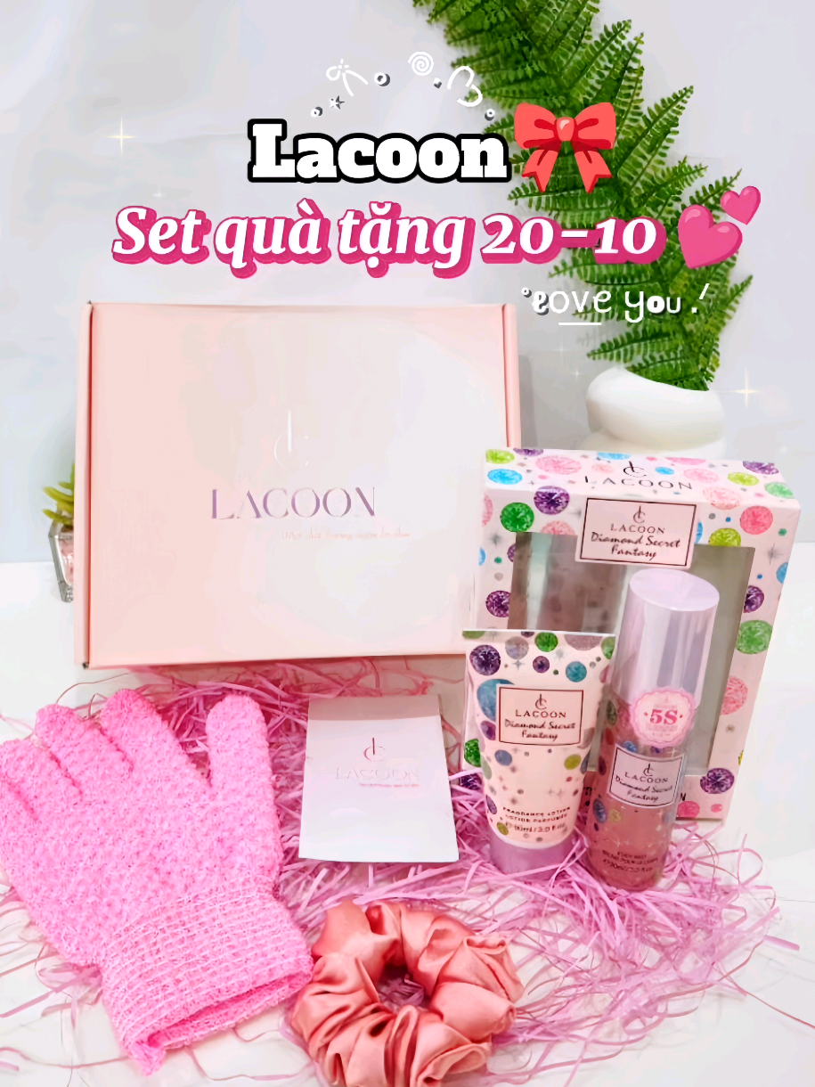 Set quà vừa thơm vừa xinh mà lại còn siu ý nghĩa 🥹🥰 #lacoon #bodymist #huongthayloi #phunuvietnam #globalglory #quatang #20thang10 #xuhuong 