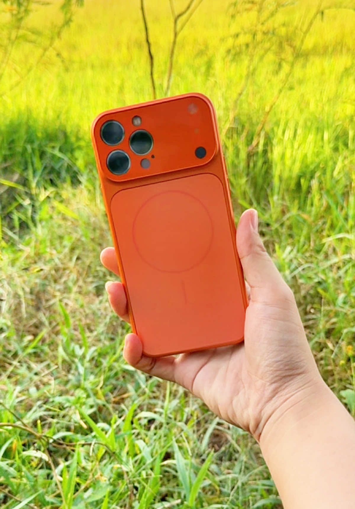 Ốp Điện Thoại Từ Tính Kính Nano Màu Cam Mới Nguyên Bản Cho IPhone 17 Air 16 15 14 13 Pro Max 17Pro Vỏ Bảo Vệ Ống Kính Cửa Sổ Lớn AG Chống Vân Tay##mecuatina#oplungiphone#oplungdienthoai#oplung @@Mẹ Của TiNa ❤️