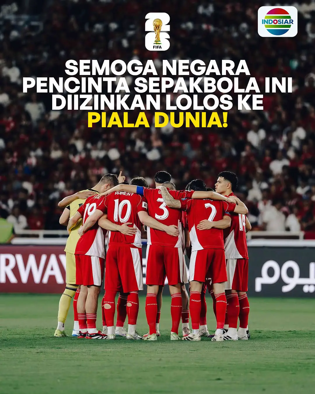 2 laga menuju mimpi yang jadi nyata. Garuda siap mendunia🦅 Ayo Timnas Indonesia, semoga berhasil mewujudkan harapan kita semua ke Piala Dunia!🇮🇩 #TimnasIndonesia #IndosiarSports #IndosiarRumahSepakbolaIndonesia 