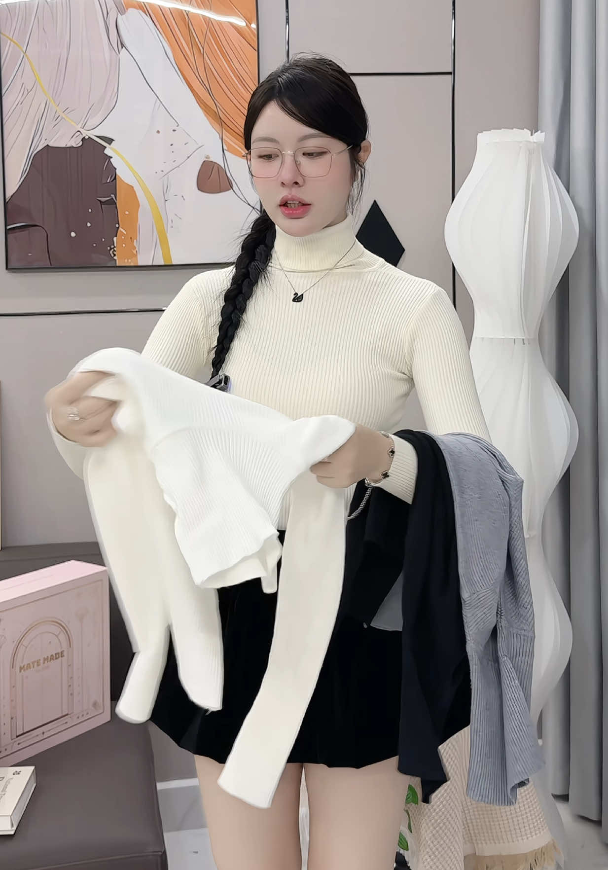 Áo len cổ lọ mặc bao ấm 💕 #aolennu #aolencolo #aolenmuadong #viral 