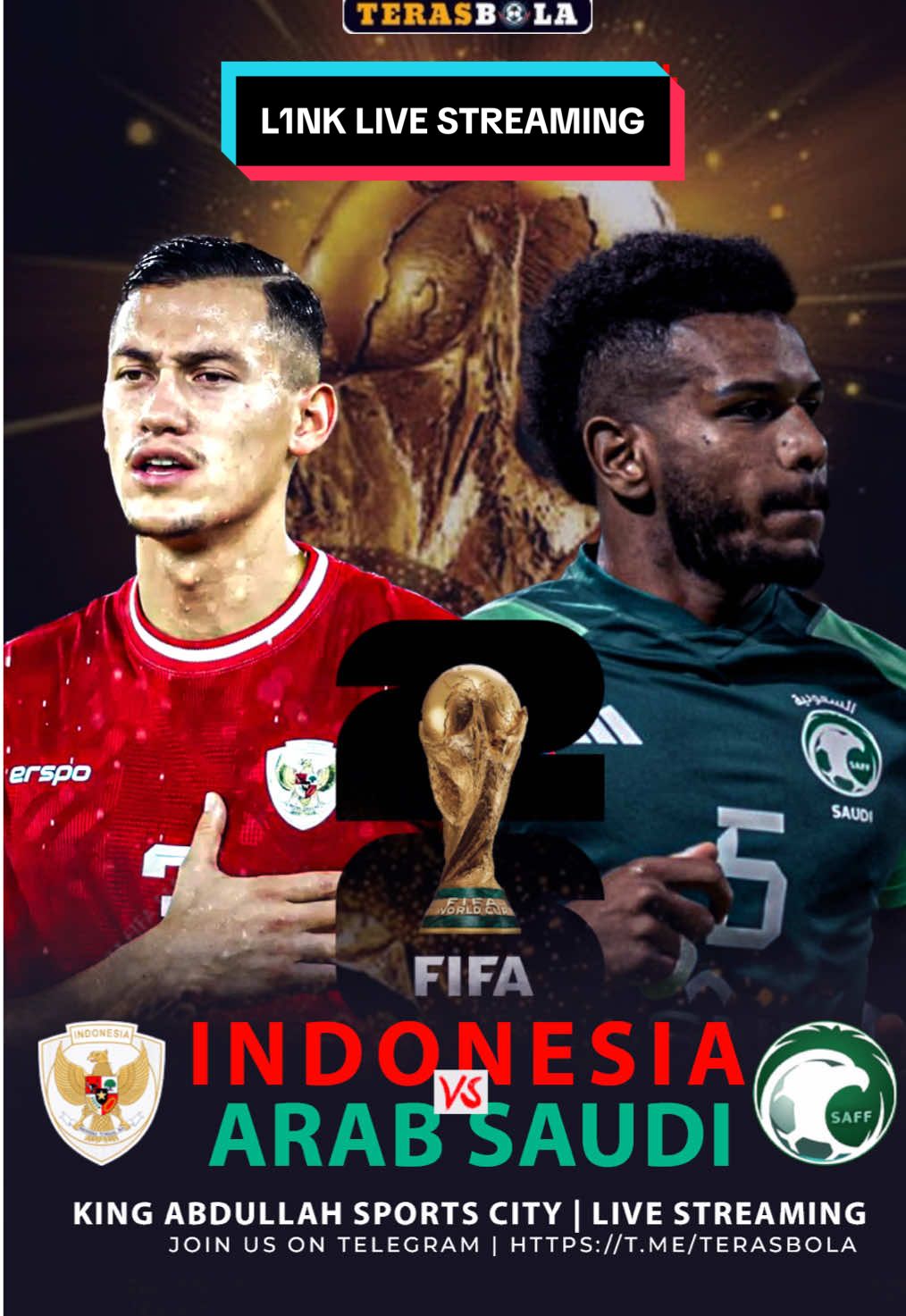 🔴 Timnas Indonesia vs Arab saudi Livestreaming timnas, live timnas hari ini, live timnas malam ini, kualifikasi piala dunia round 4. Nobar timnas. Timnas indonesia update. L1NK ada di BIO #timnasindonesia #LiveTimnasIndonesia #livebolahariini #timnasday #indonesiavsarabsaudi 