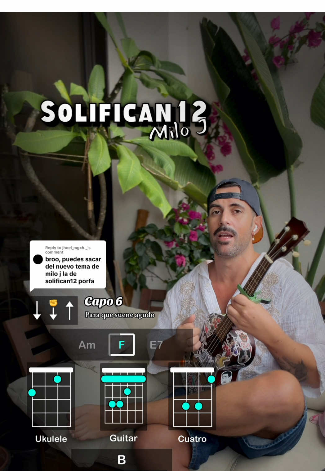Replying to @jhoel_mgxh._ Solifican12 - cover ukulele, guitarra, cuatro y piano - tutorial acordes y rasgueo - fácil, rápido y sencillo 🤗 #ukelele #ukulele #rasgueo #cuatro #acordes  Solifican12 solifican12 ukulele solifican12 milo j solidifican12 milo j solifican12 cover
