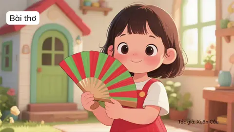 Bài thơ Chiếc quạt nan, thơ mn sáng tạo sd AI