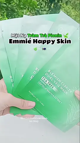 Da sạch sâu – mụn bay biến cùng mask Tràm Trà Pionin 🌿 #emmiebyhappyskin #happyskinvietnam #matnatramtrapionin #matnachodadaumun #superlive 