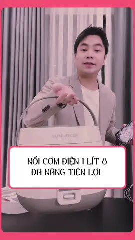 Nồi cơm điện 1 lít 8 đa năng tiện lợi #sunhouse #noicomdien 