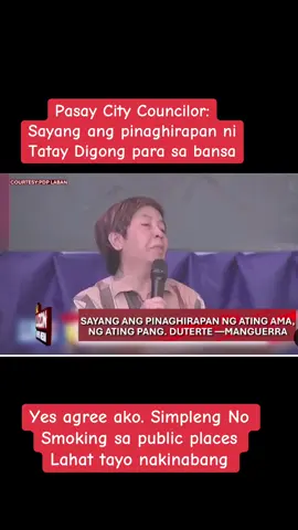 Sobrang strict ang Tatay Digong para itaas ang dignidad ng mga Pilipino. No videoke beyond 10PM. No tambay lagpas ng 10. No smoking in public kaya kahit mga jeepney driver maingat. Covid vaccine na lahat ay nakinabang.