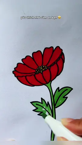 Cách vẽ bông hoa đơn giản mà đẹp 🌹 #thienmink1 #artist #drawing #flowers #vetranh