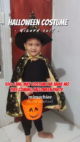 Halloween costume for kids. This is unisex costume size 80cm 100+ only. Click the yellow basket for check out. #halloweencostume #costumeforkids #halloweencostumes  #halloweenlook #wizard 