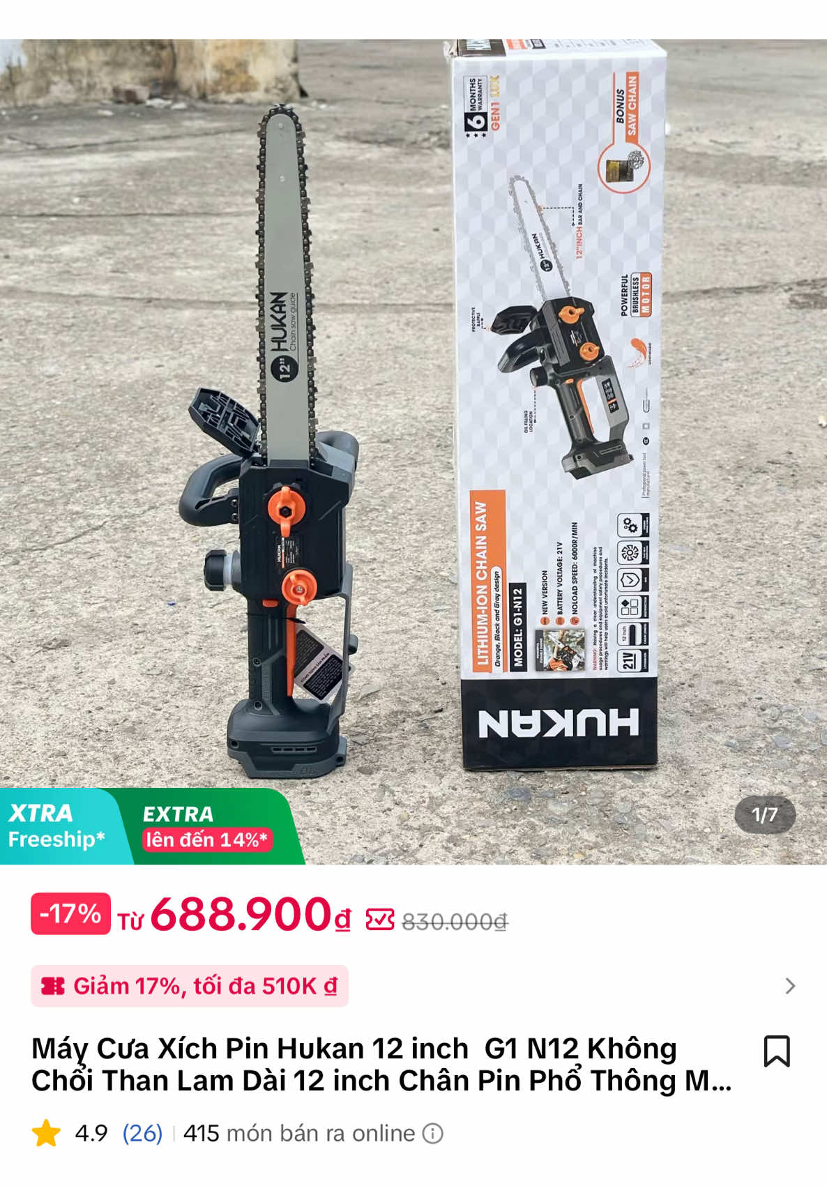 Cưa xích hukan 12 inch lam nhỏ ita bị dính lam @Điện Máy Thanh Thuý  @Điện Máy Thanh Thuý  @Điện Máy Thanh Thuý 