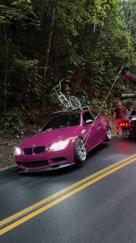 wet backroad took me out the game, im not mad, just thankful it wasnt worse, and everyone was okay. e92 will be back soon🩷 #bmw #m3 #e92 #gat #fyp 
