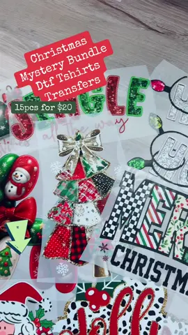 Christmas Mystery Bundle DTF tshirts transfers 15pcs for $20 you can’t beat that price!!! #mysterybundle #mysterybox #graphictshirts #screenprinting #foryoupage 