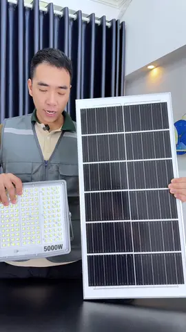 Đèn năng lượng mặt trời 5000W vỏ nhôm Cao Cấp #dennangluongmattroi 