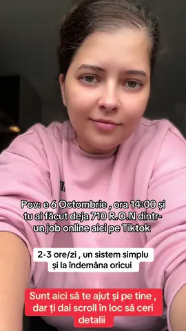 Sunt o mamă casnică, dar nimic nu m-a împiedicat să caut soluții ca să contribui la bugetul familiei. De acasă, printre treburile gospodăriei, printre scutece și oale, astăzi — până la ora 14:00 — am făcut peste 700 de lei . Dacă eu am reușit, și tu poți! Sunt aici să te îndrum pas cu pas. Scrie-mi detalii și îți arăt cum poți începe și tu!”💻✨ #mamicidiaspora #mamiciingermania #fyp #tiktokromnia🇹🇩 