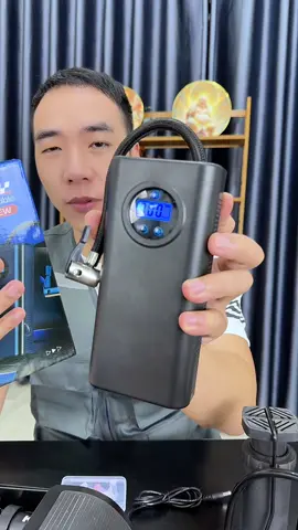 Máy bơm lốp tự động ô tô xe máy xe đạp Cao Cấp #maybomlop 