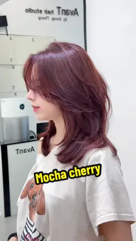 Mocha Cherry - màu của năm!  #mochacherry #nhuộmtóc #AvanT_Hairstudio 