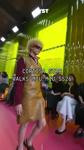 #CortisaStar walks the @Miu Miu SS26 show in Paris. #MiuMiu #MiuMiuSS26 