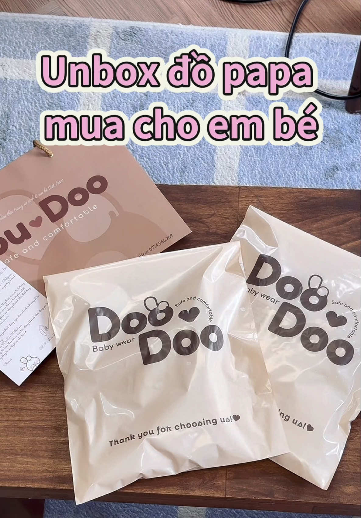Ông bô có gout quá trời 😝 các mom muốn em unbox set nào nữa để lại cmt dưới bl nha #DouDoo #doudoobabywear 