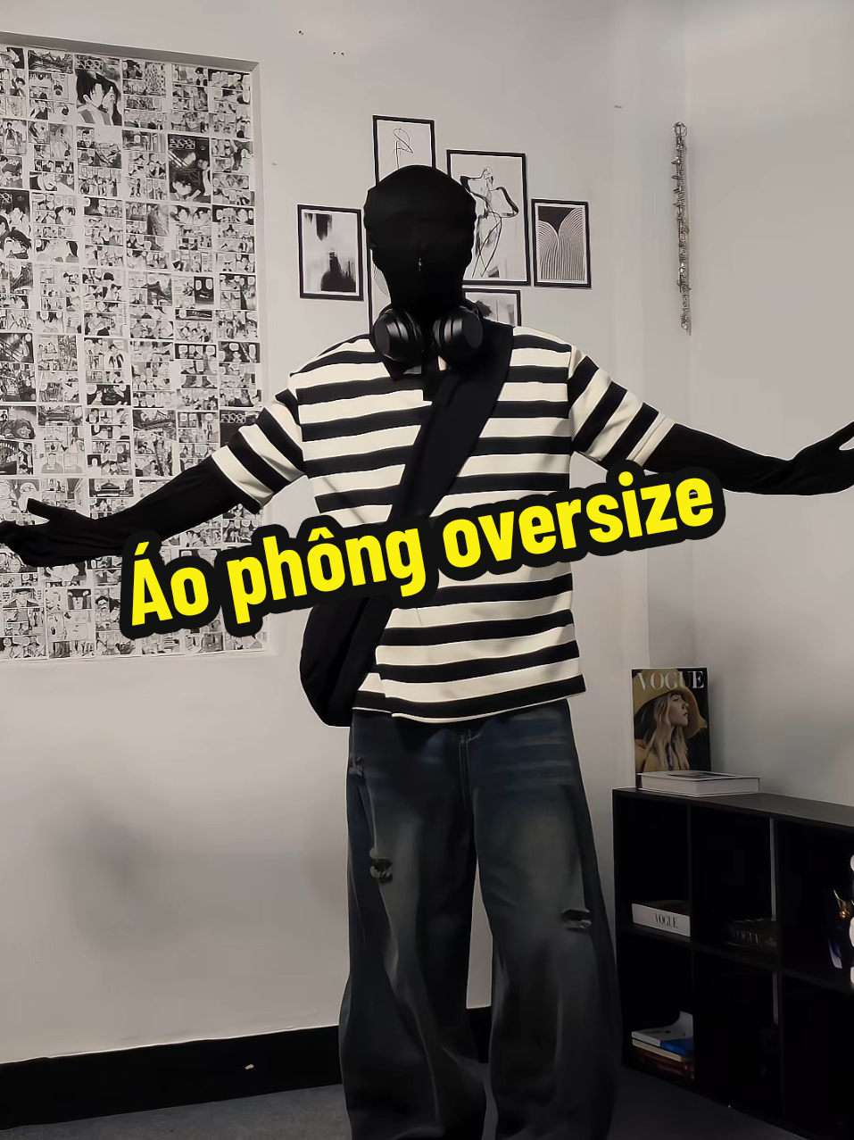 Áo phông oversize STRIPE LINE  #aophong #moingaymotoutfit #thoitrangnam 