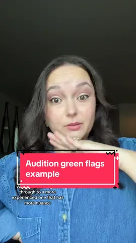 Ok you keep asking for examples here is an audition green flag! We’re not doing word class acting here but it gives you an idea of what putting these tips into practice can look like. #audition #actor #theater #musical #acting