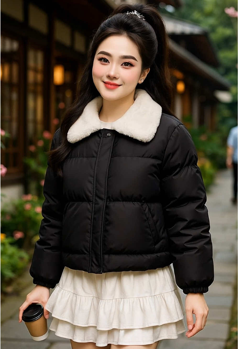 Áo khoác phao nữ cổ lông trần bông  day dặn thời trang áo khoác gió mẫu mới #áo #aophao #aokhoac #aokhoactranbong #xuhuong 
