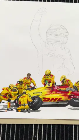 Crew look sharp!! 😍🔥✍🏻 @chipganassiracing @DHL @indycar @Indianapolis Motor Speedway #chipganassiracing #dhl #indy500 #alexpalou #indycar 