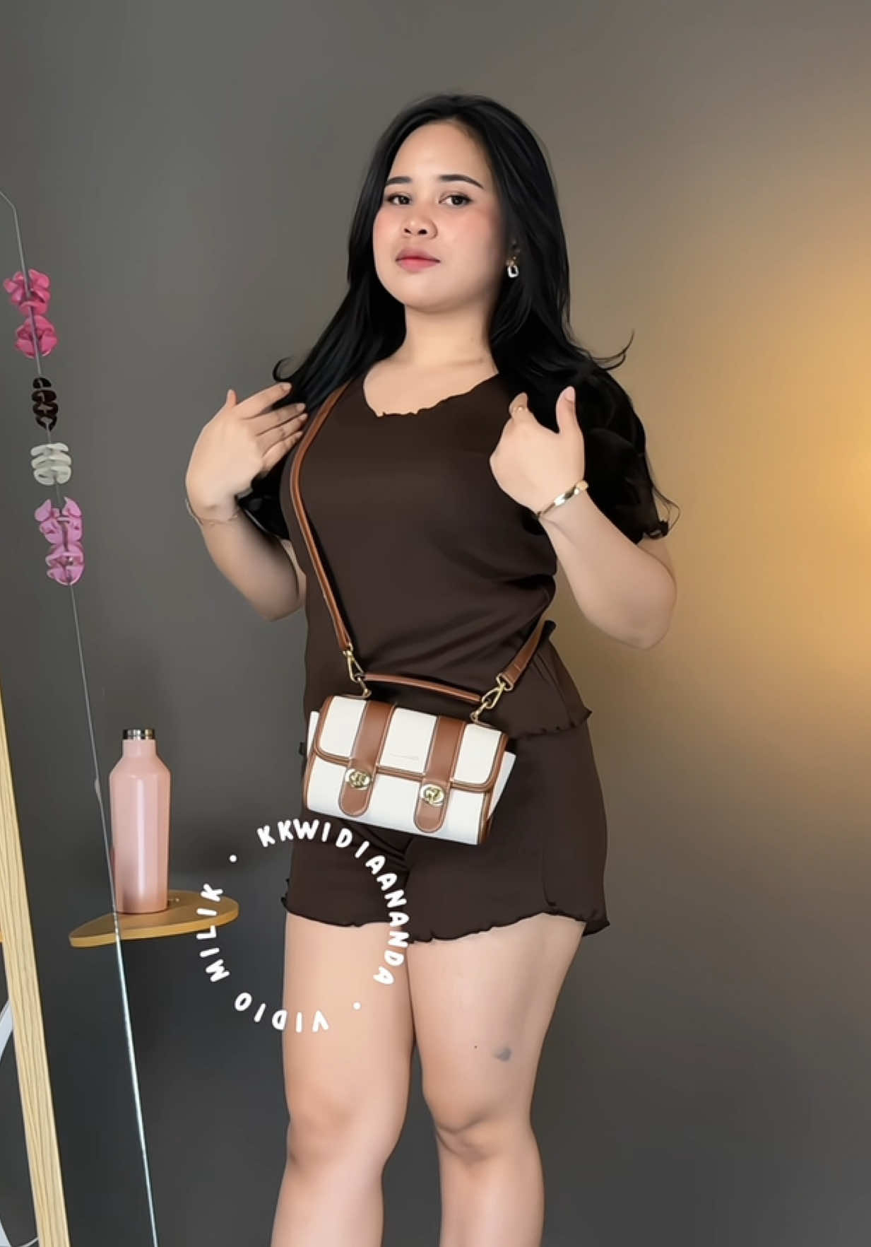 Rekomendasi one set setelan wanita one set pendek bahan knit #oneset #setelanwanita #onesetmurah 