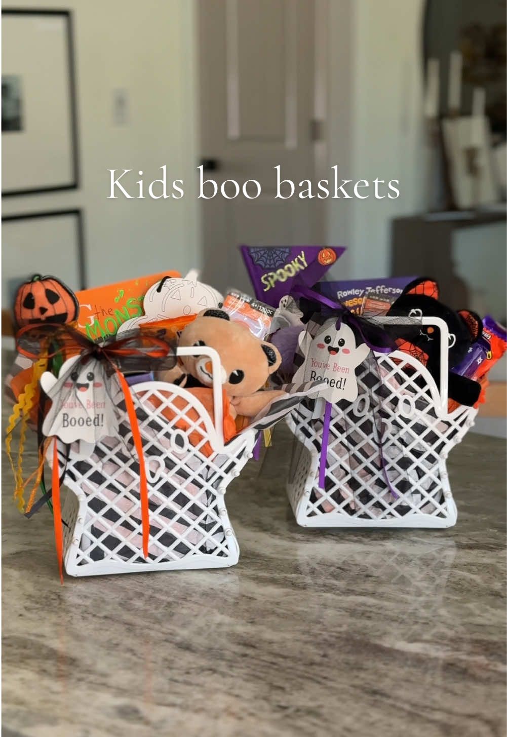 It’s spooky how spoiled these kids are 👻🕷️ Gifts like these boo baskets make the kids SO excited for the Halloween season, and since they were boo’d we used that opportunity for them to boo their teachers! Everything 🔗 in my L T K!  #boobasket #halloweengiftideas #halloweeninspo #boogift