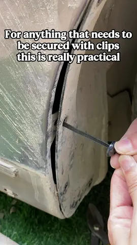 I'll never drive without a zip tie again.