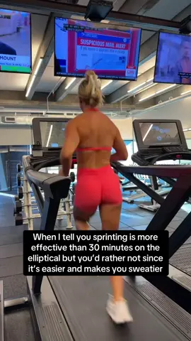 Don’t confuse sweating with fat loss 😱 #sprinting #sprints #strongbysarah #cardio  