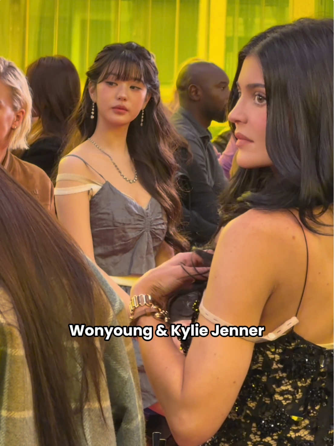 omg! Wonyoung and Kylie Jenner in one frame ( #Wonyoung #kyliejenner #WONYOUNGtoPFW #MiuMiuSS26 #parisfashionweek )
