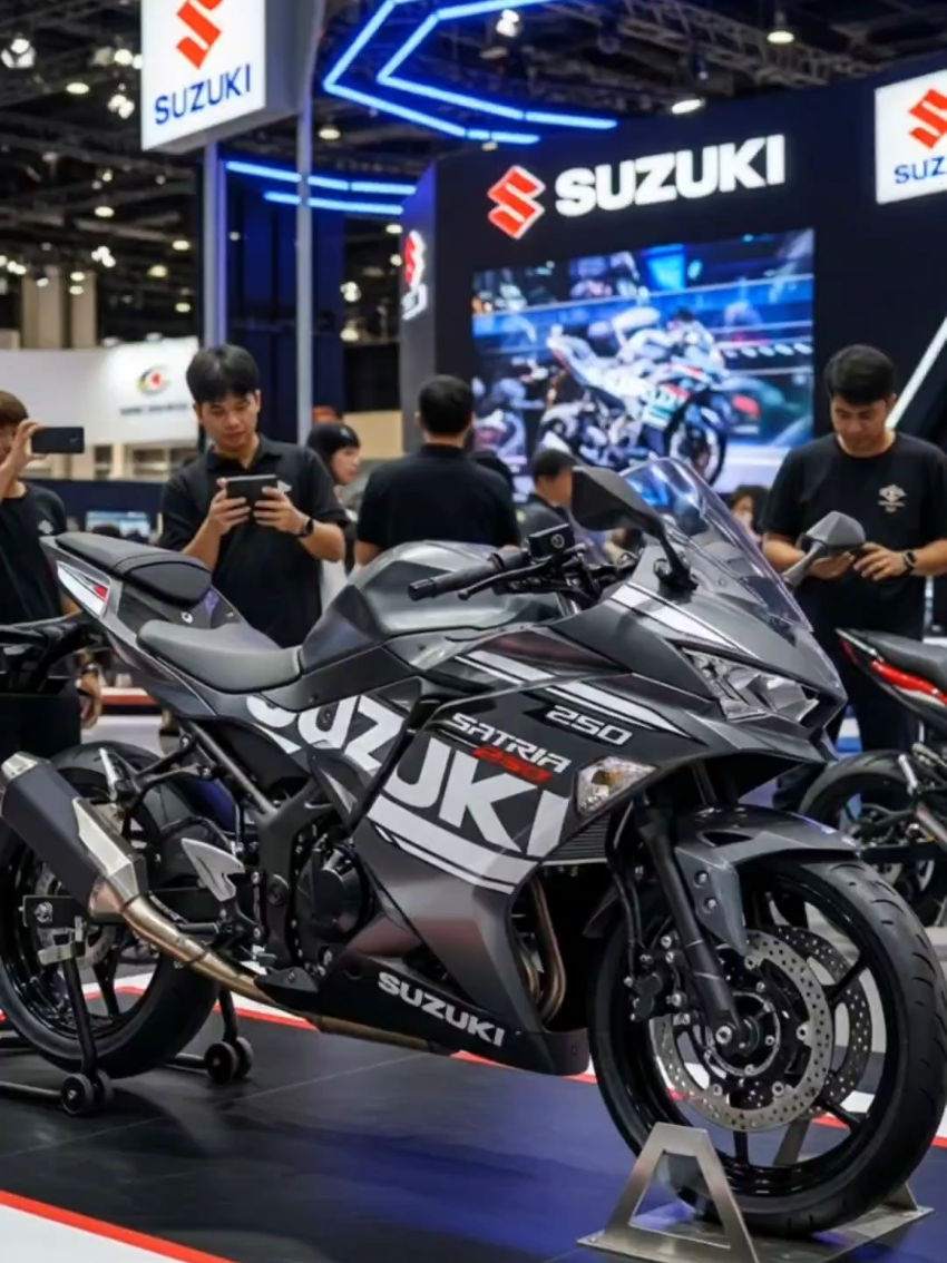 warna favorit, bkack dark suzuki satria 250cc create by ai #suzukisatria250 #suzukisatria #satriafufi #suzukisatria2026 