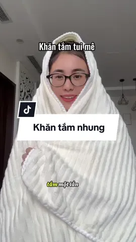 Khăn tắm lông nhung mềm mịn thấm hút tốt #khantamnhungsanho #khantamnhungoce #khantamlongcuu #review #hienngangreview✅ 