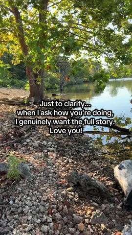 🎶✨ Just to clarify... when I ask how you’re doing, I’m not just looking for a “fine” or “good”! 😂💬 I want the full saga, the juicy details, the ups, the downs, and everything in between! 📖❤️  In a world where we often skim the surface, let's dive deep! So grab your popcorn 🍿 and get ready to spill the tea ☕️ because I’m all ears!  Can’t wait to hear your stories! Love you all! 🥰💖  #Crazy #FullStoryPlease #LetsTalk #RealConnections #VulnerableAndProud 