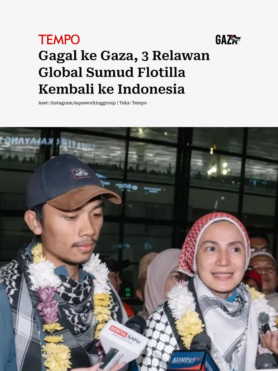 Tiga relawan yang bergabung dalam Global Sumud Flotilla telah kembali ke Indonesia setelah gagal menembus blokade Israel di Gaza pada 4 Oktober 2025. #Flotilla #Blokade #Tempomedia #Tempodotco