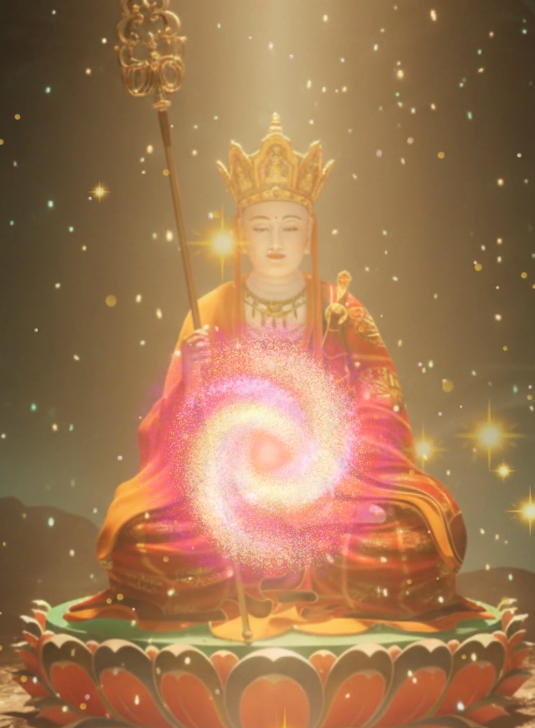 Title: Ksitigarbha Bodhisattva Heart Mantra | Om Ha Ha Ha Vismaye Svaha | Jizo | Địa Tạng Vương Bồ Tát  ✨ Allow yourself a moment to pause. This video is a gateway to stillness, a gentle flow of sound and mantra that quiets the mind and opens the heart. Let the voice, the vibration, and the atmosphere guide you into deeper presence. Tags: #Buddha #Trend #Meditation #MeditationMelody #Sleepingmusic #RelaxMusic #HealingMeditation #Mantra  #MeditationMusic #Ksitigarbha #Bodhisattva #OmHaHaHa #Ksitigarbhamantra #DiaTangVuongBoTat #Jizo #EarthTreasury #EarthStore 