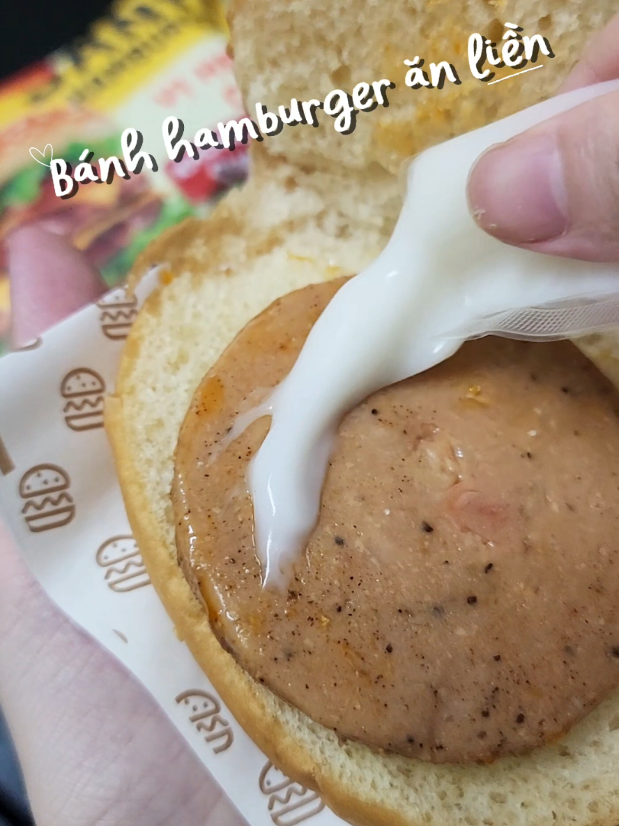 Bánh hamburger ăn liền Cabara mĩ 3 vị không chiên qua dầu #banhhamburger #banhhamburgeranlien #cabara  #banhansang 