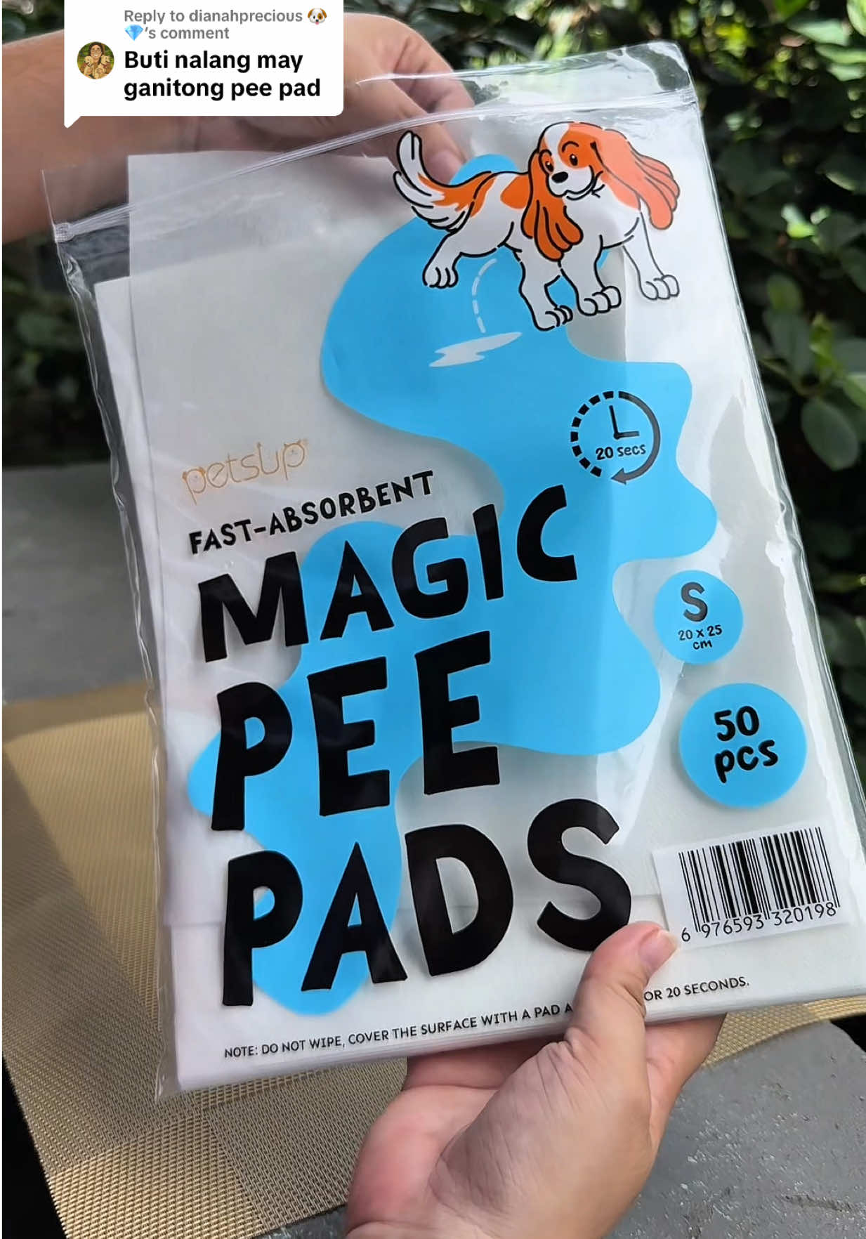 Replying to @dianahprecious 🐶 💎 clean pet mess in just a second with pet magic pee pads #peepads #magicpeepad #petsupmagicpeepads #pettrainingpad 