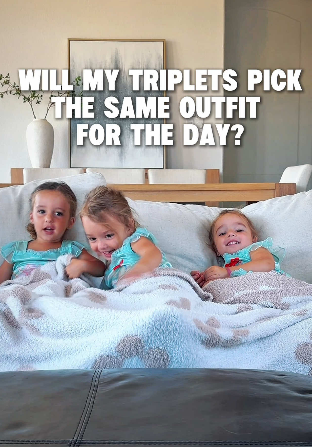 Letting the girls pick out their outfit for the day! #toddlerfashion #momlife #toddleractivities #triplets #toddlerootd 