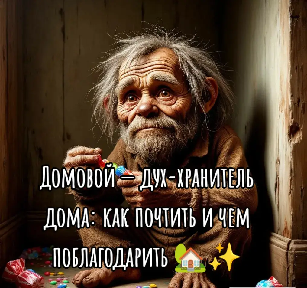 Домовой — добрый дух-хранитель дома: традиции, обряды и советы по почитанию 🏡✨ Доброго здравия друзья!Сегодня я, Ирия расскажу вам о духе хозяине,о Домовом!    🏡✨Домовой — это древний славянский дух, который вместе с семьей обитает в доме и защищает его от бед, помогая поддерживать уют и благополучие. В народных верованиях он считается не просто невидимым стражем, а почти членом семьи, добрым хозяином, дедом-доброхотом и защитником домашнего очага. Отношение к домовым у славян очень почтительное, ведь считалось, что если его обидеть, дом может пострадать, а если задобрить — в доме всегда будет мир, достаток и покой. История домового уходит в глубокую древность, когда язычество переплеталось с почитанием сил природы и предков. Домовой часто ассоциировался с душой кого-то из предков, который остался оберегать род и дом. В разных регионах образ домового мог меняться: от доброго старика до игривого или даже капризного духа. Согласно мифам, домовой живет в укромных уголках дома: за печкой, под порогом, на чердаке или в подполе. Он может менять внешний облик: превращаться в кота, собаку, старика или даже бытовой предмет. Часто считалось, что домовой имеет семью — жену и детей-домашков, что символизирует его тесную связь с домом и семье.  Домовой — хранитель семьи и семьи благополучия. Он следит за домашним хозяйством, заботится о скоте, поддерживает порядок и оберегает очаг. Согласно поверьям, если домовой доволен хозяевами, он поможет в делах, принесет удачу, убережет от болезней и ссор. Но если с ним не считаться — может начать шалить, портить вещи, пугать или даже вызывать болезни .В славянской культуре считалось, что домовой умеет предупреждать о грядущих событиях и бедах, ночами может приходить к главе семьи, испытывая его: «к добру или к худу? .Как правильно почитать домового: обычаи и ритуалы 🍞🥛🕯️Подношения для домового Традиционно домовому подносят простую домашнюю еду — кашу, хлеб, молоко, сладости (пряники, мед, конфеты). Важно, чтобы еда была свежей и приготовлена с добрыми мыслями. Иногда кладут маленькие подарки — монетки, бусинки или игрушки. Подношение ставят в укромном месте дома, например, за печкой или под порогом, обычно вечером  При подношении читают заговоры и простые просьбы, например: «Дедушка-домовой, хозяин дома, принимай угощение, живи с нами в мире и достатке. Береги дом, от бед защищай, домочадцев не обижай». Или: «Домовому батюшке угощение, а нам — здоровье и благополучие». Важно разговаривать с ним уважительно, называя «батюшка», «дедушка» или «домовушка» Домового чаще всего почитали в особые дни, например, 10 февраля — в День домового, а также перед большими семейными праздниками. В такие дни подношения делались с особым почтением, а вечером устраивали небольшие обряды с благодарением и молитвами .Как ухаживать за домовым Поддержание чистоты в доме, уважительное отношение всех членов семьи и регулярные подношения — залог того, что домовой будет на стороне хозяев. Перед переездом принято «приглашать» домового в новый дом, чтобы он не ссорился и сопровождал семью. С приходом христианства обычаи почитания домового дополнялись молитвами о благословении дома и его защите, освящением жилища и крестным знамением. Многие дома до сих пор хранят эту древнюю мудрость — сочетая старинные ритуалы с христианской верой. Почитание домового — это не просто вера в духа, это проявление уважения к дому, семье и традициям предков. Этот древний мифологический персонаж учит нас взаимоуважению, заботе и любви к своему дому. Чтобы в вашем доме всегда царили мир, уют и достаток, не забывайте о домовом — невидимом, но верном хранителе вашего очага! 🔥❤️ Во благо!Ваша Ирия #домовой #русскиетрадиции #народныеверования #домовойхранитель #славянскаямифология 