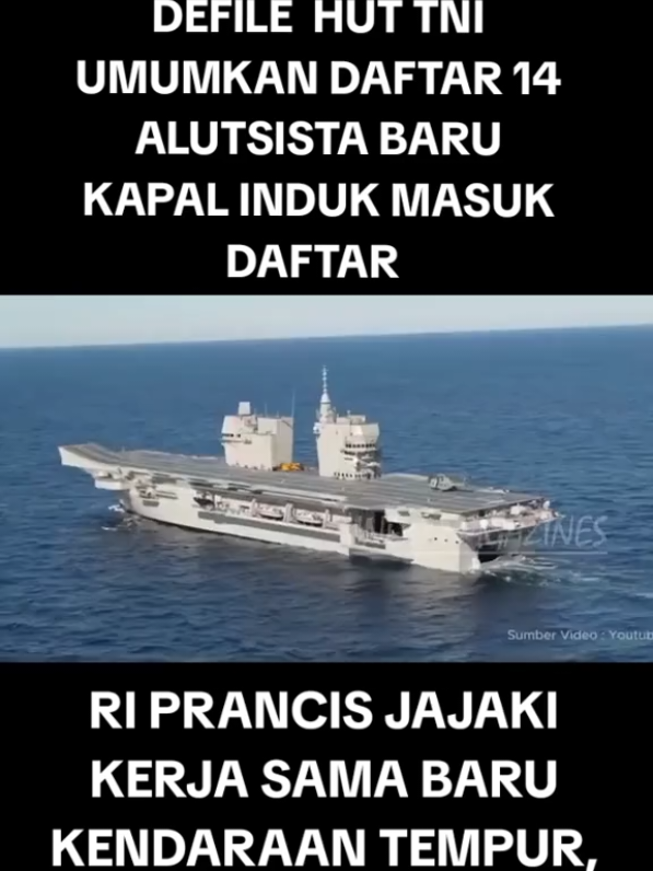 FIX DIBELI.??!?! KAPAL INDUK MASUK LIST PARADE ALUTSISTA TNI,,RI PRANCIS JAJAKI KERJA SAMA BARU KENDARAAN TEMPUR AMUNISI -UGV  #kapalinduk  #alutsista  #indonesia🇮🇩  #tni  #military 