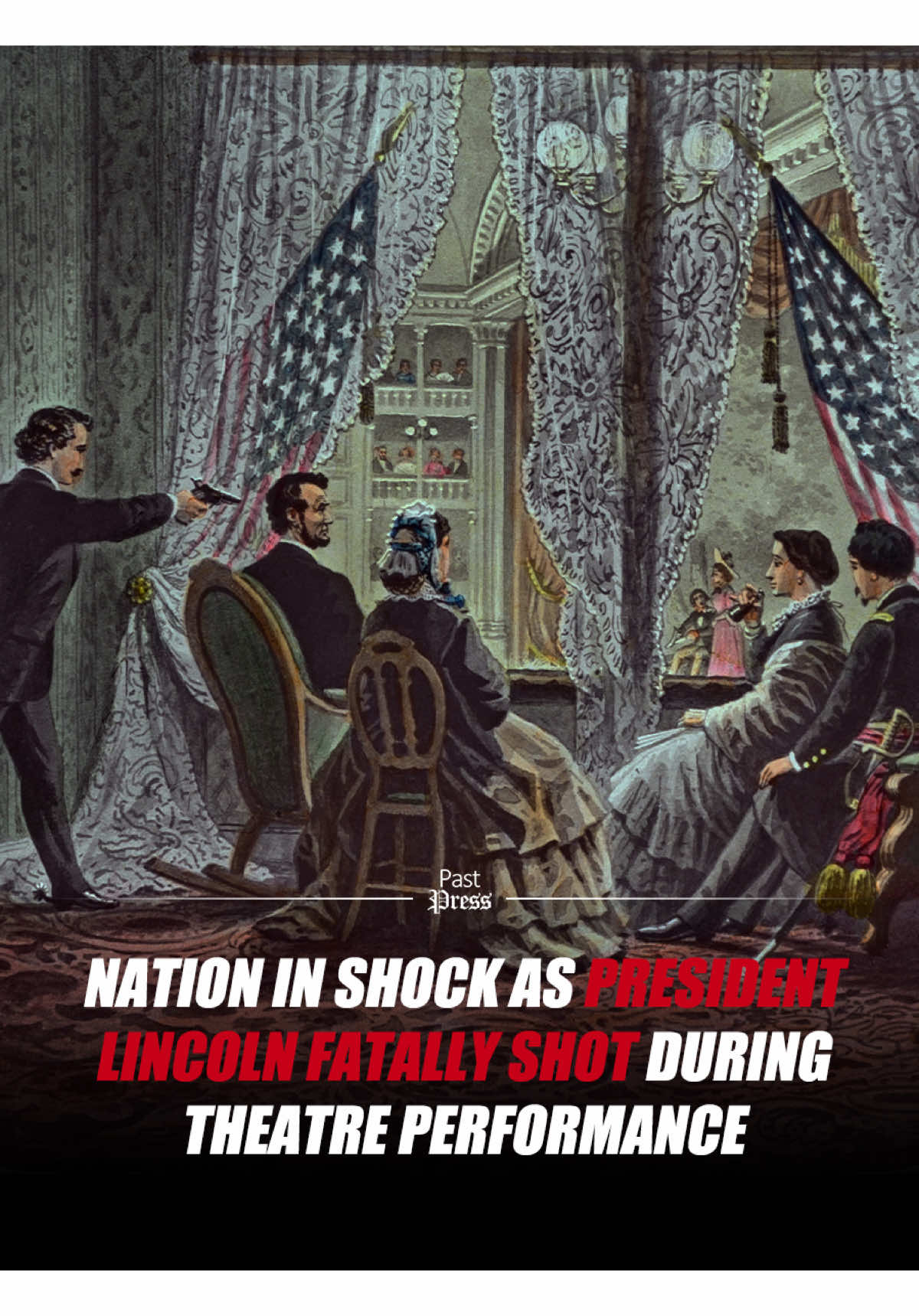 Leaked paintings suggest that renowned stage actor John Wilkes Booth may be connected to the recent shooting, though officials insist this is unlikely. Doctors treating President Lincoln remain optimistic, assuring citizens that his condition is stable and improving. One physician stated confidently that the injury is not life-threatening and that Lincoln is expected to recover soon. Authorities continue to investigate the incident at Ford’s Theatre but see no cause for alarm. Officials maintain that Booth was merely present during the chaos, dismissing talk of conspiracy as unfounded rumor. Washington remains calm tonight, with government operations proceeding as usual. (for educational purposes only) #fyp #History #breakingnews #pastpress #president
